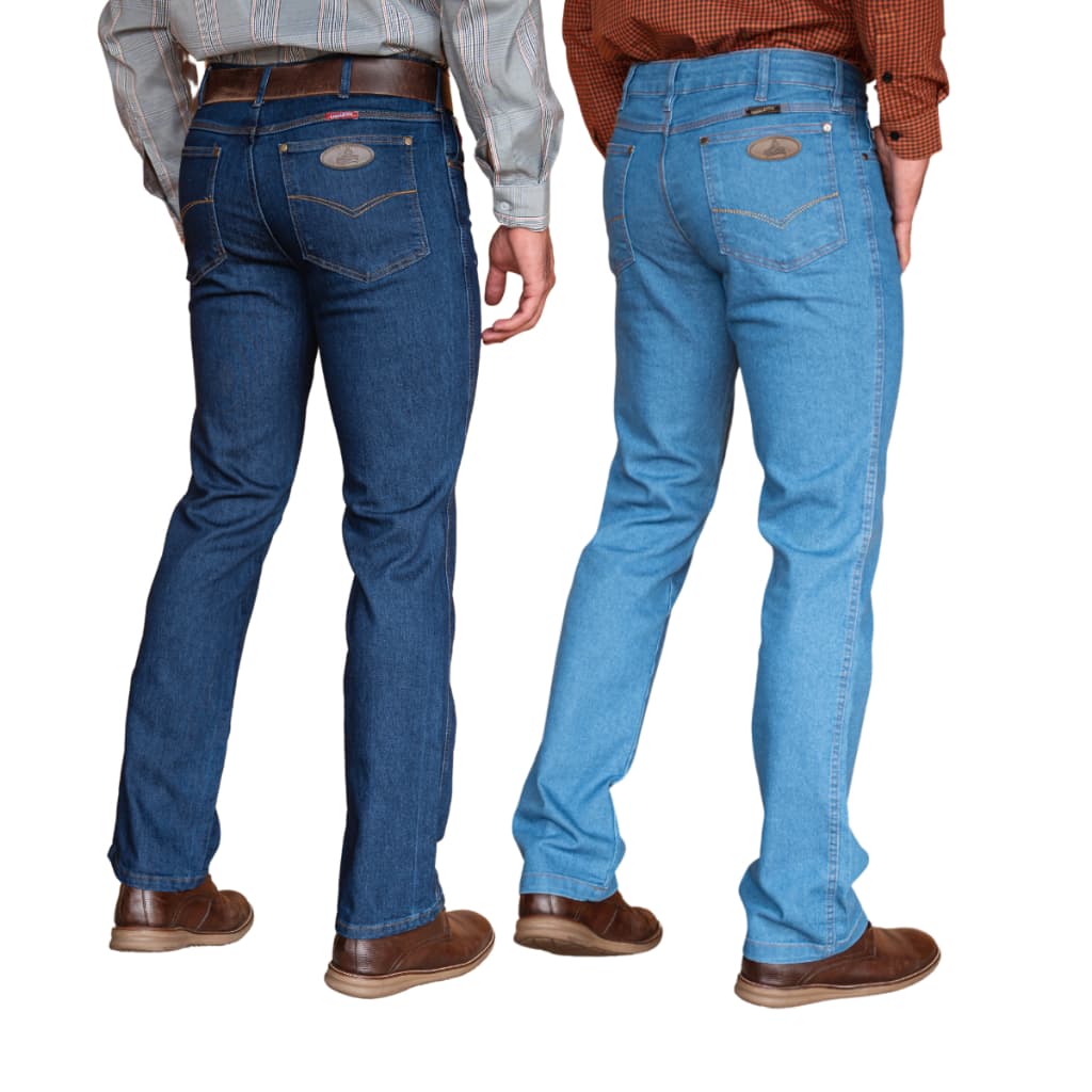 Kit com 2 Calças Country Jeans Masculina Marca Cavaleiros 044