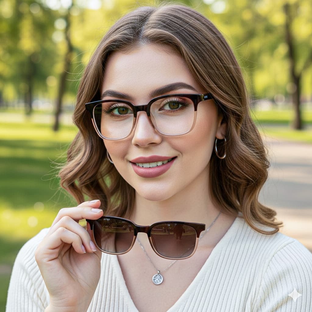 Armação p/ Grau Feminina ILOOK Diversas Cores Clip on Polarizado