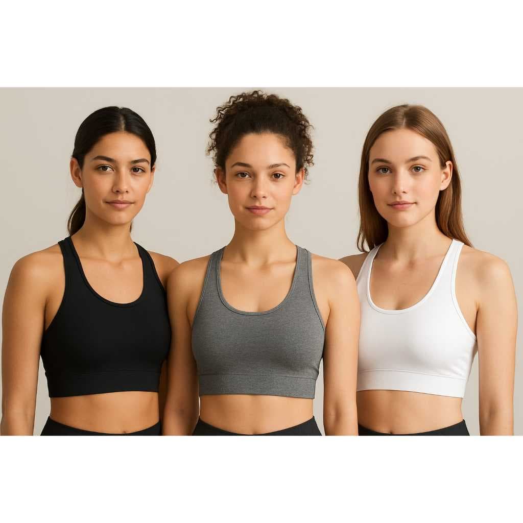 Kit 3 tops esportivos nadador femininos academia caminhada boa sustentação