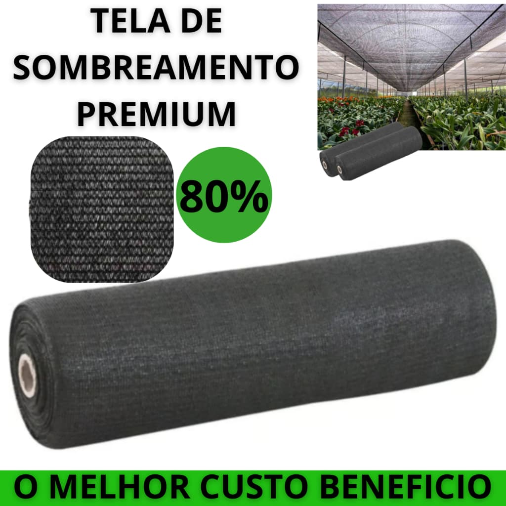 Sombrite Tela Sombreamento Nortene 80% Para Cultivo, Jardim, Estufa, Viveiro Horta, Garagem e Sombra