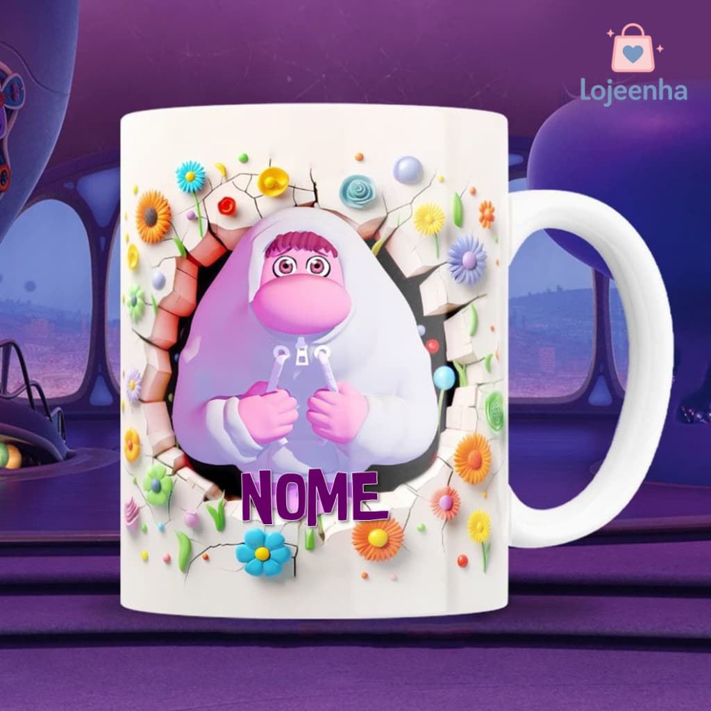 Caneca Personalizada Divertidamente Personagens 3D Sentimentos