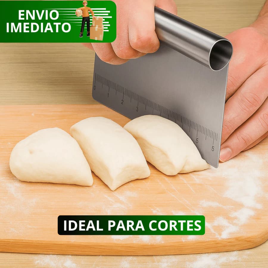 Espátula Tubular Raspador Cortador Inox Para Confeiteiro Massas, Bolos, Legumes ENVIO IMEDIATO