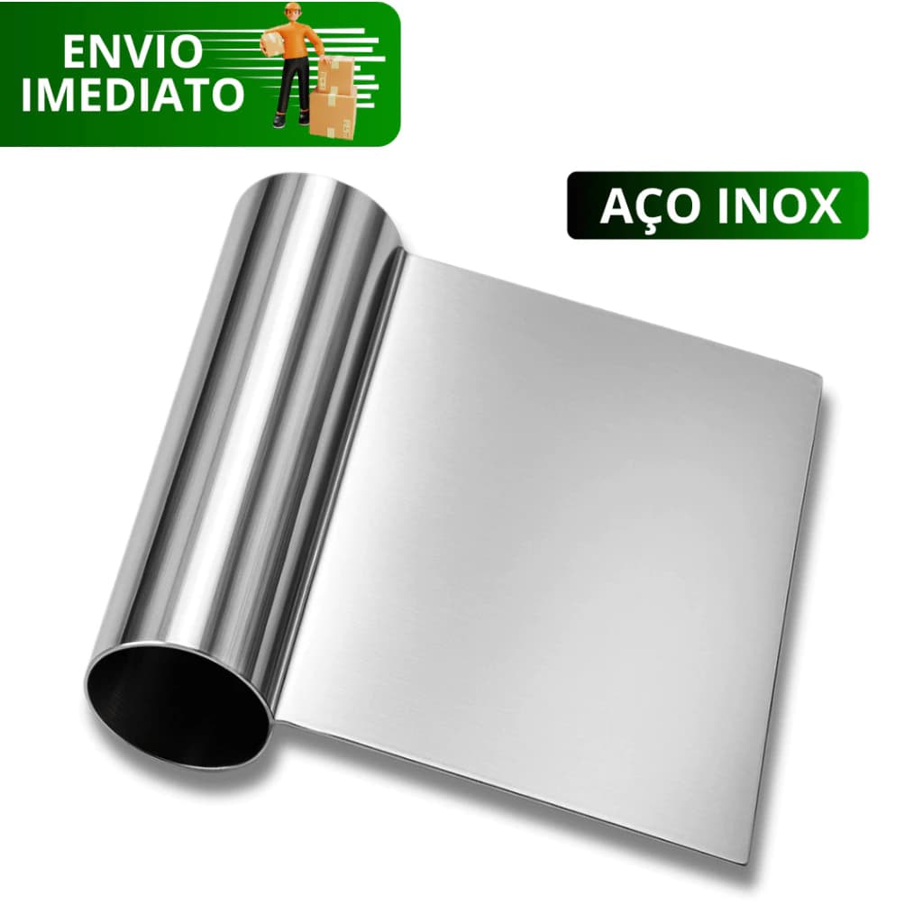 Espátula Tubular Raspador Cortador Inox Para Confeiteiro Massas, Bolos, Legumes