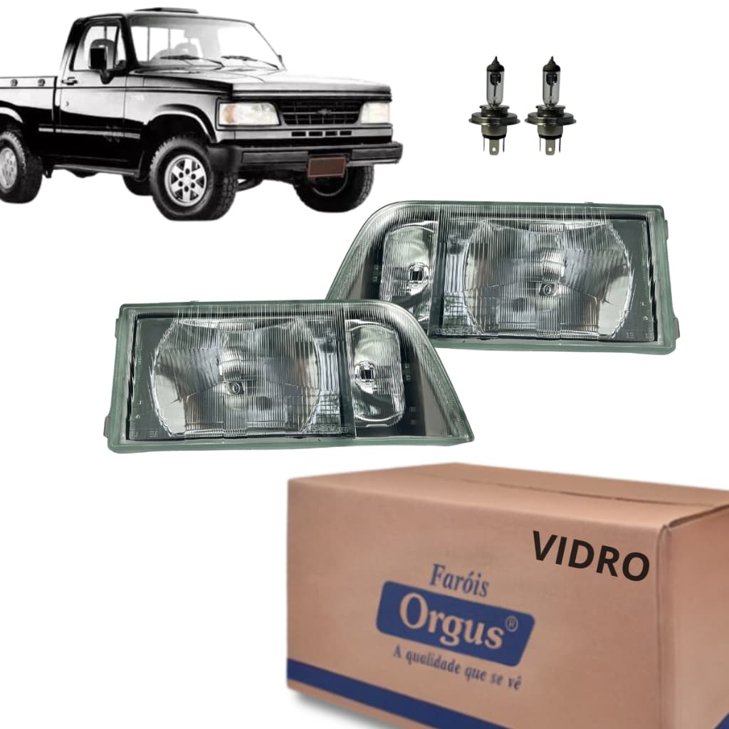 Par De Farol Da C20 D20 E D40 1993 1994 1995 1996 + Lâmpadas - Lente de Vidro - Orgus