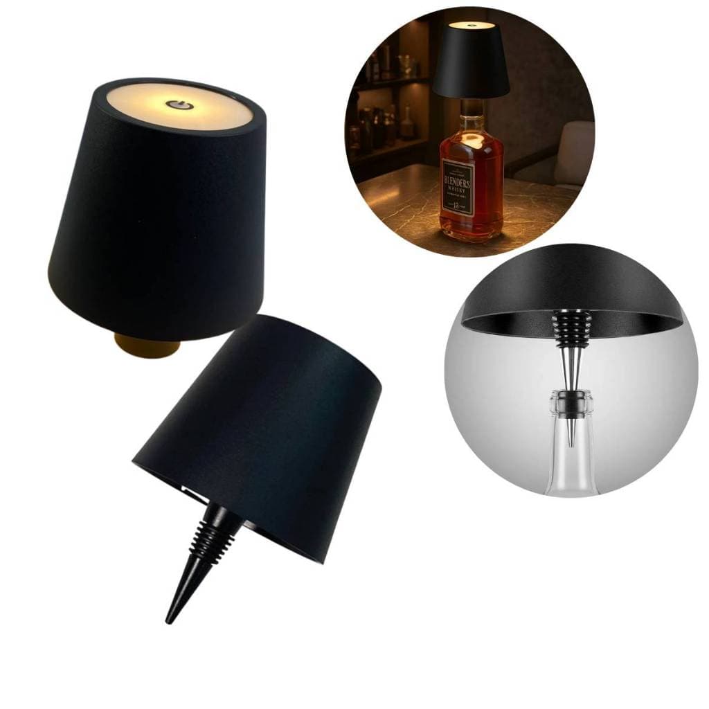 Mini Luminária LED Portátil USB Mesa Luz Noturna Compacta Preta Abajur Pequena Articulada Economiza