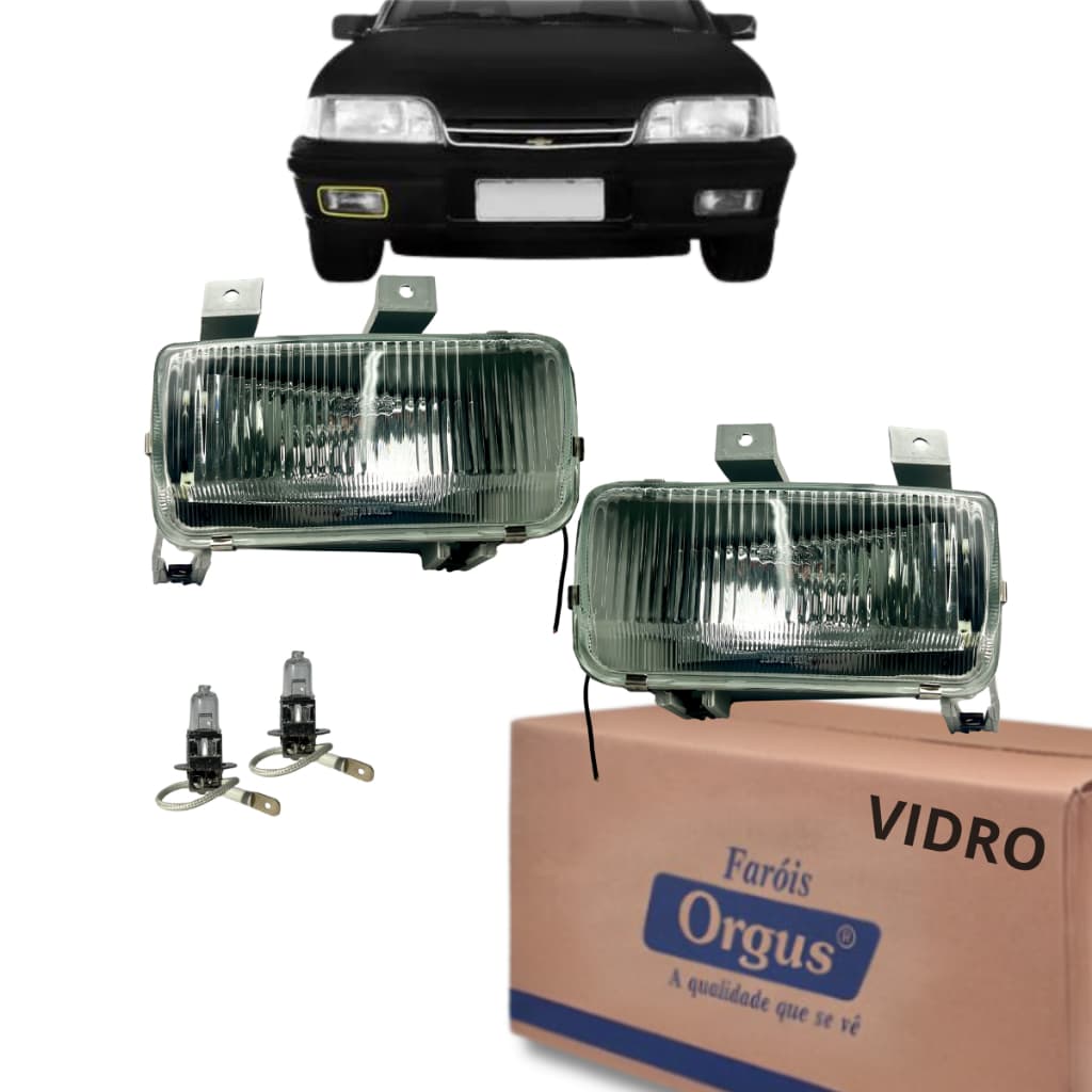 Par Farol Monza Tubarão 91 92 93 94 95 96 Auxiliar vidro - Orgus + Lâmpadas