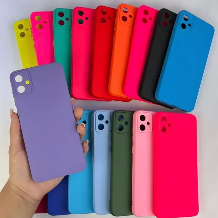 Capa Silicone Flexível Aveludada Samsung A05 Antichoque - Encaixe Perfeito Proteção Completa