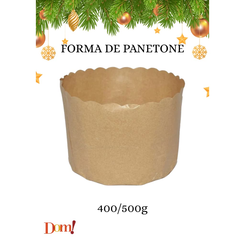 50/100 Formas de Panetone 400 e 500g / 250g / 100g - Formas de papel kraft