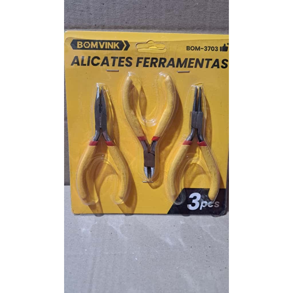 Kit Mini Alicate Aço Profissional Corte Bico Universal Artesanato Manual Bijuteria Fio
