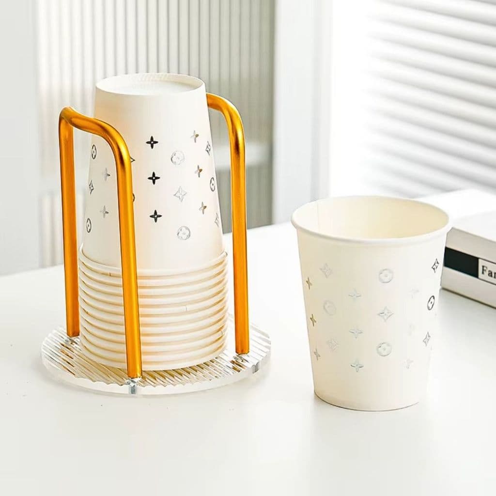 Suporte Simples Para Copos Acrílico Descartável De Chá De Água Prateleira Com Canecas Mais Longo Organizador Doméstico
