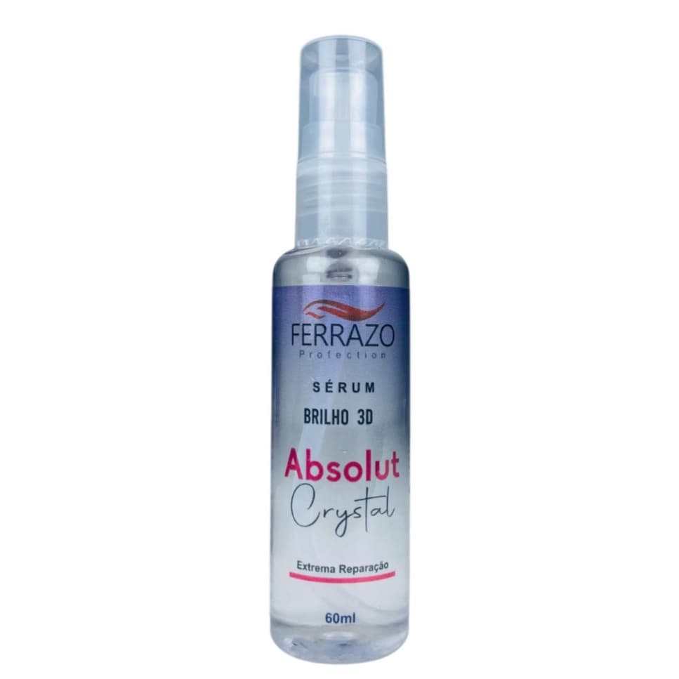 Reparador de Pontas Sérum Absolut Crystal Com Brilho 3D e Reparação 60mL 1Un. Ferrazo Profection