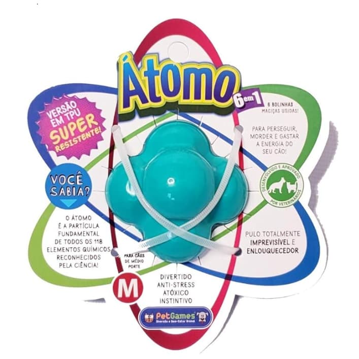 Átomo Super Pet Games – Brinquedo Interativo e Resistente para Cães