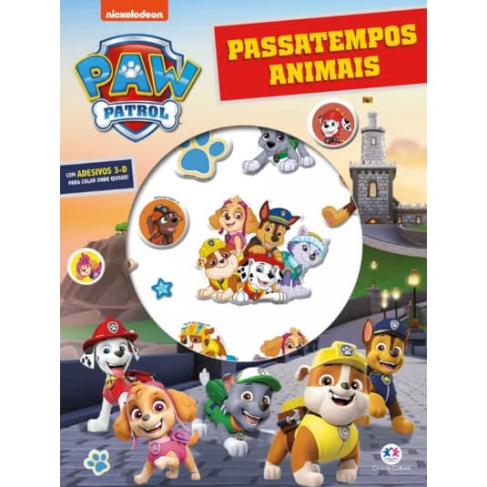 Livro Adesivos Patrulha Canina - Passatempos Animais