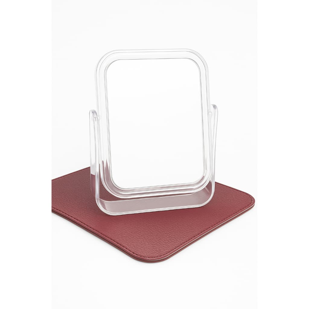 Espelho De Mesa Quadrado Dupla Face LER DESCRIÇÃO