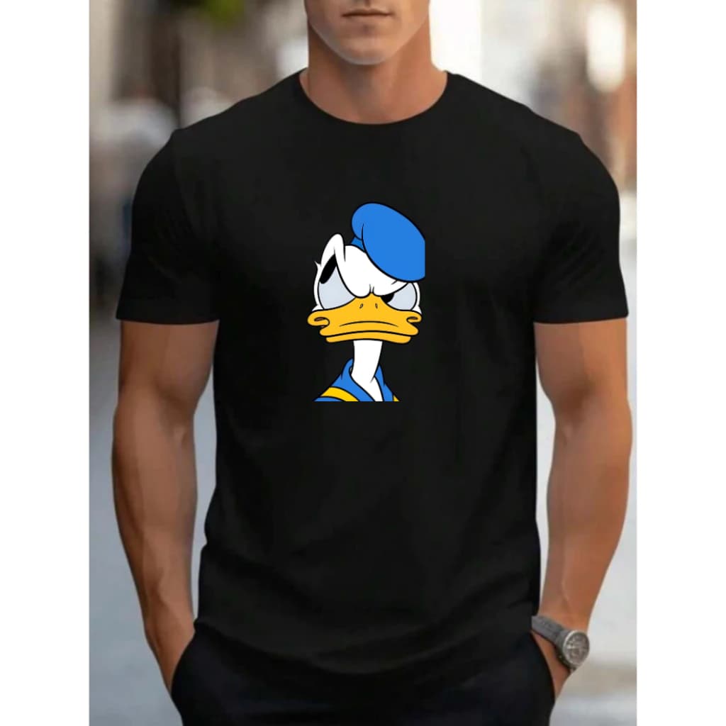 Camiseta Adulto Unissex Pato Donald Disney Expressivo 100% Algodão