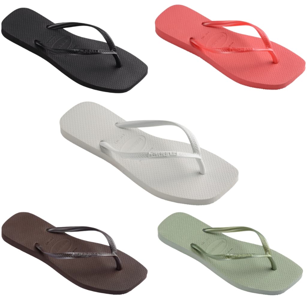 Chinelo Havaianas Slim Square Feminino Original Bico Quadrado Tira Fina Moda