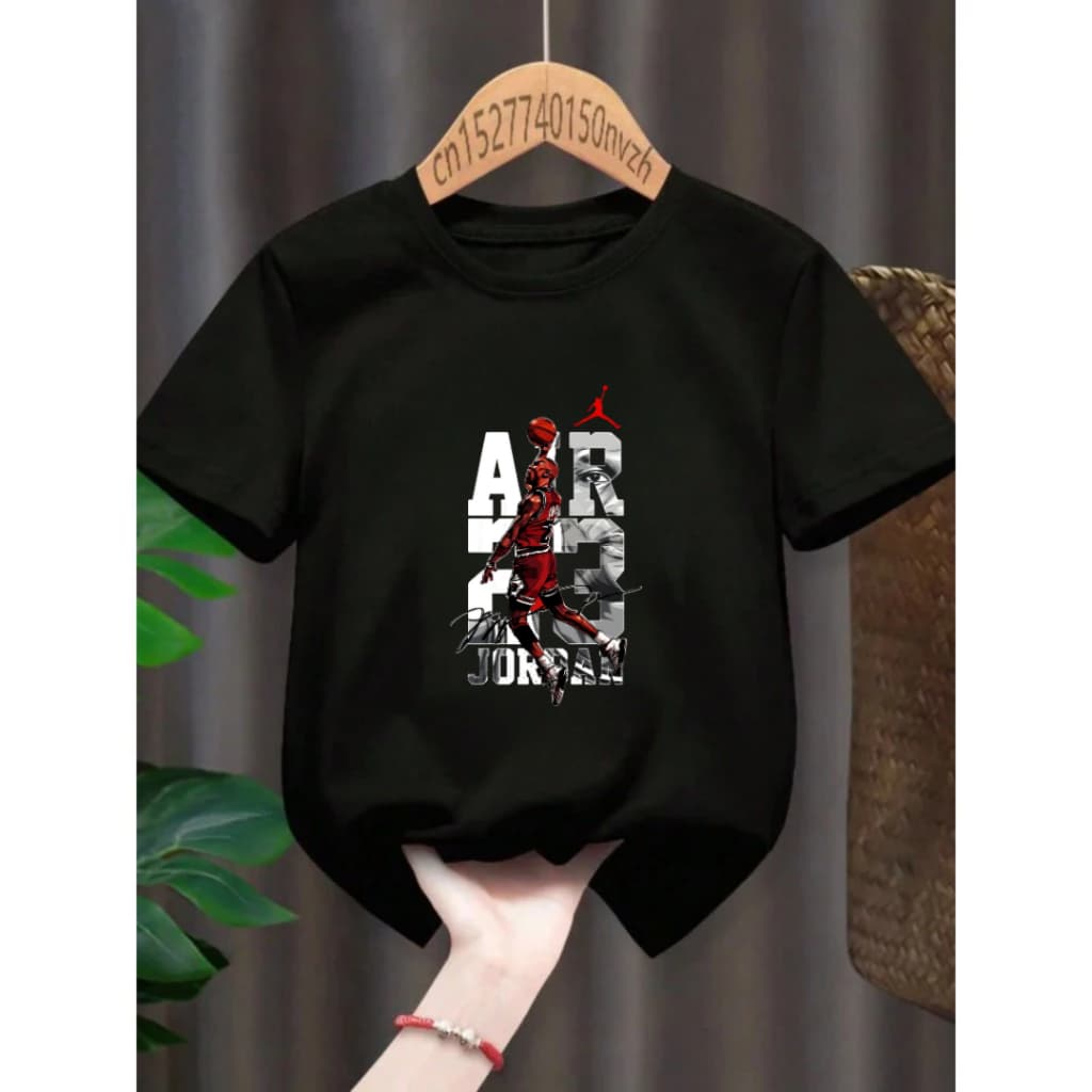 Camiseta Infantil Juvenil  100%  Algodão Unissex Basket Michael moda gringa basquete