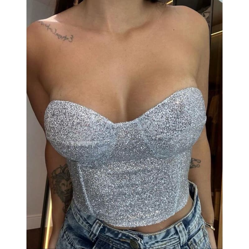 Cropped Tomara Que Caia Brilhante