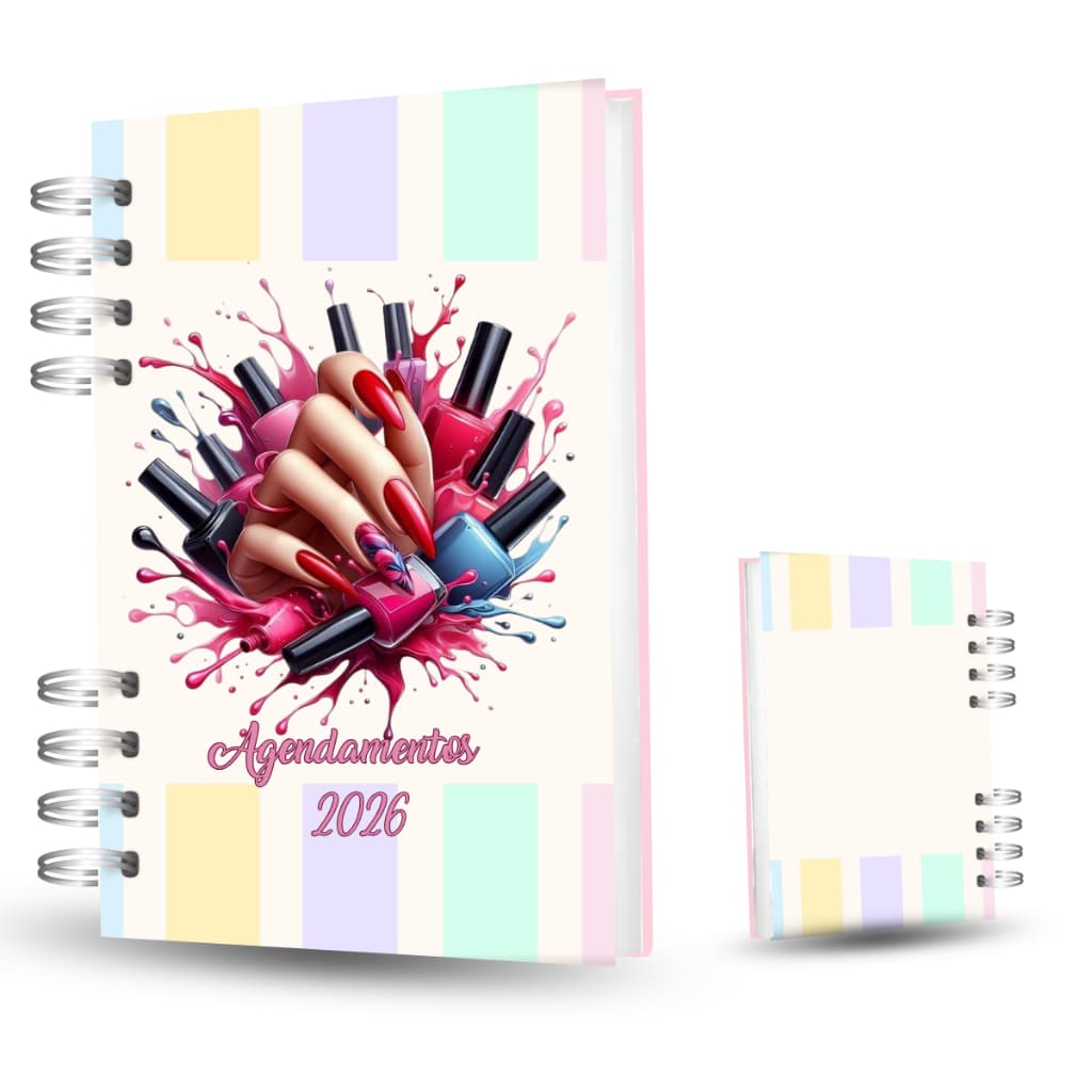 Agenda Manicure Nail Design 2026 Envio rápido.
