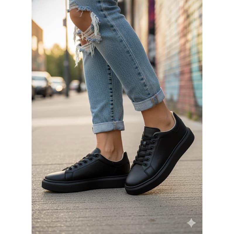 Tenis Casual Tenis Masculino Casual sneakers Moderno Branco Sola Alta Lançamento tendencia