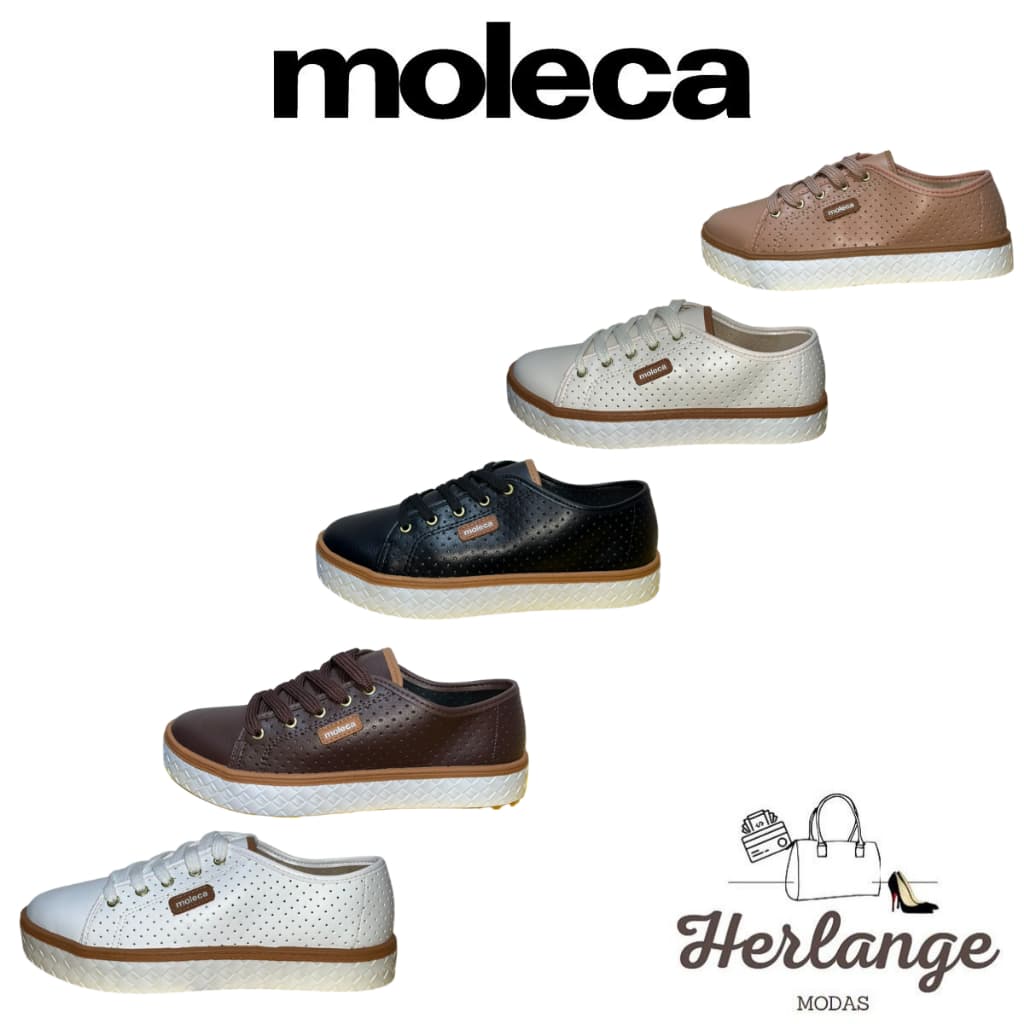 Tênis Feminino Moleca Casual Estiloso Microperfuros Plataforma 2,5 cm Ref:5712.205