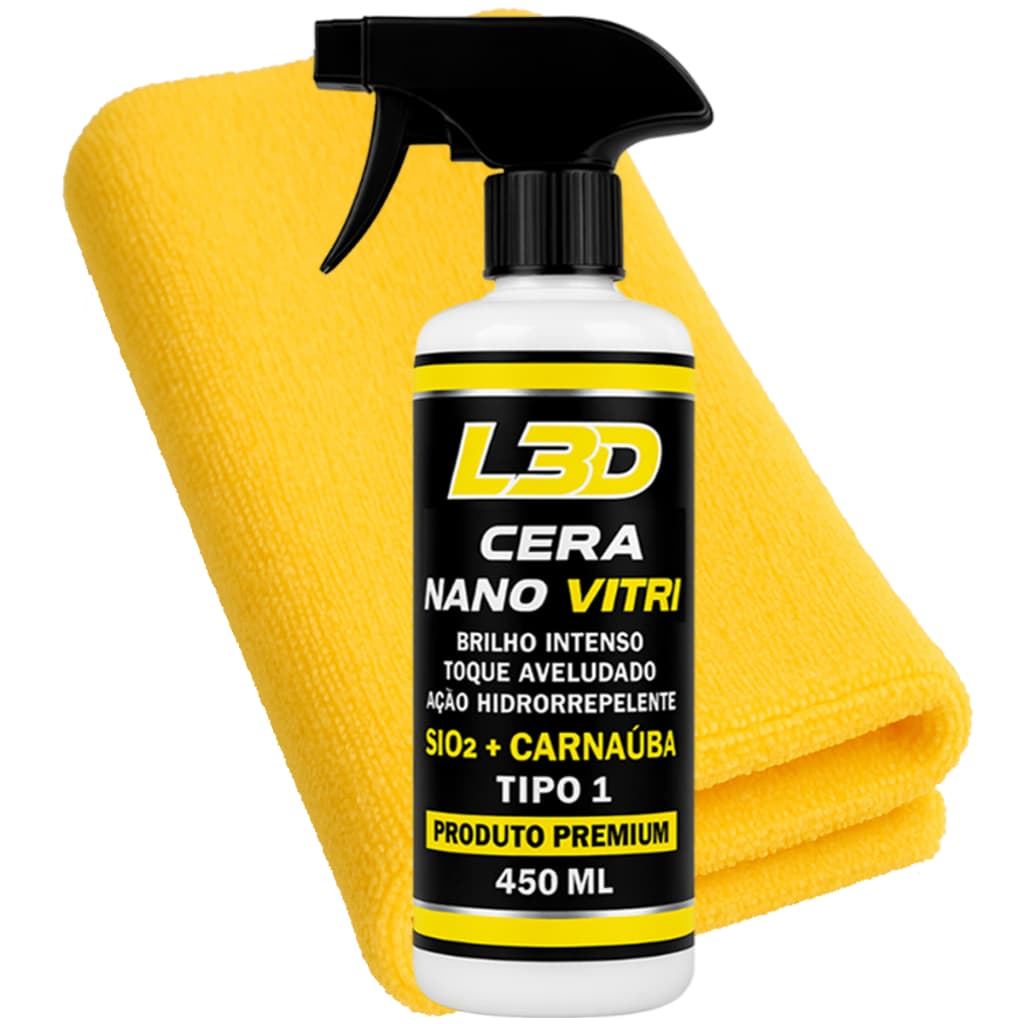 Cera Cristalizadora + Flanela - Brilho Intenso e Fácil Aplicação