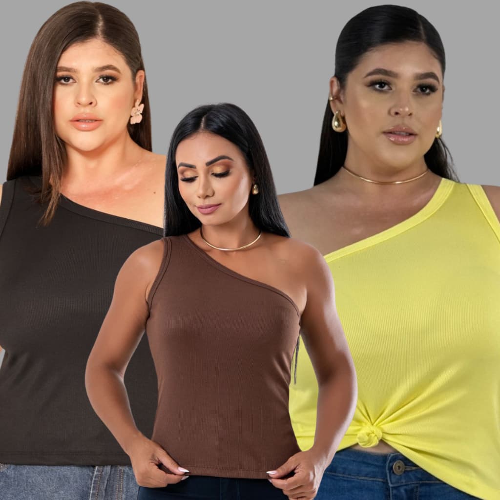 BLUSA cropped Plus Size Regata Feminina canelado Nula manga M a XG Caimento Perfeito  Envio Imediato