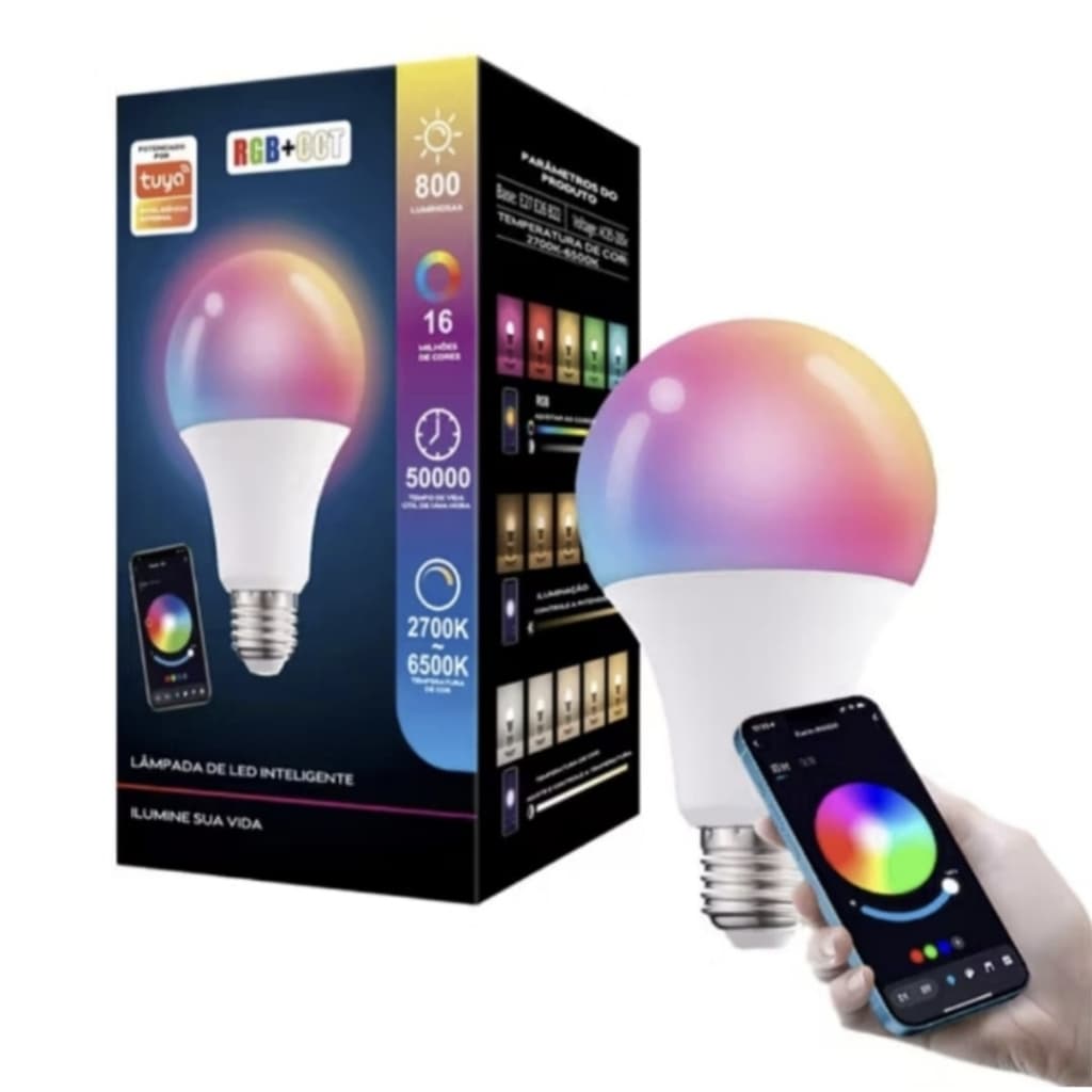 Lâmpada Inteligente Smart Wifi Led 11w Compatível Com Alexa e Google