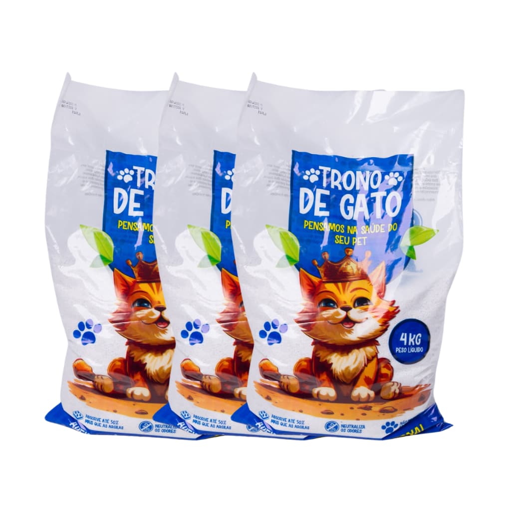 Kit 3 Areias Trono de Gato Tradicional - Mineral Dolamita