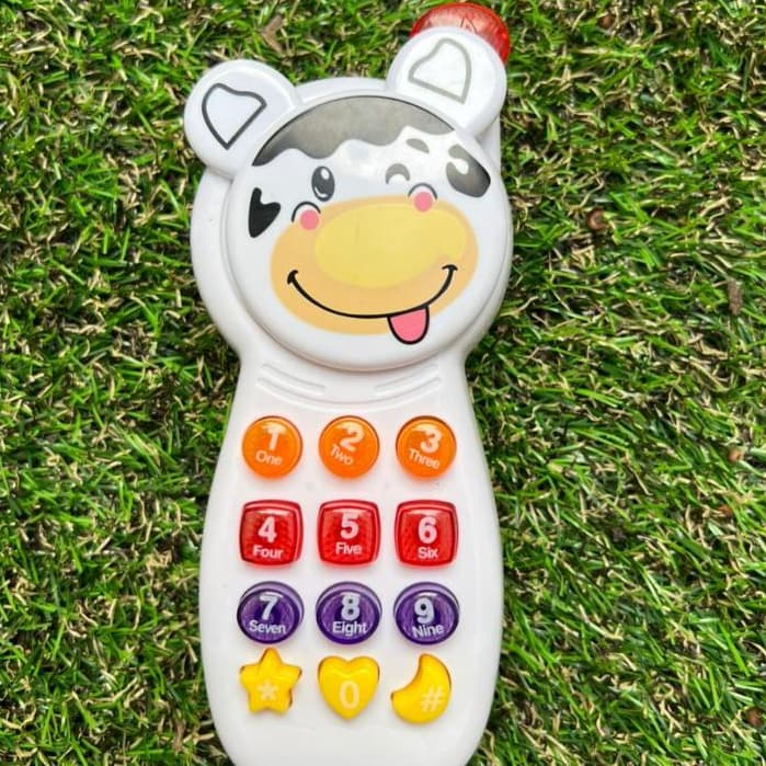 Telefone Celular Infantil Musical Vaca Vaquinha Com Luz
