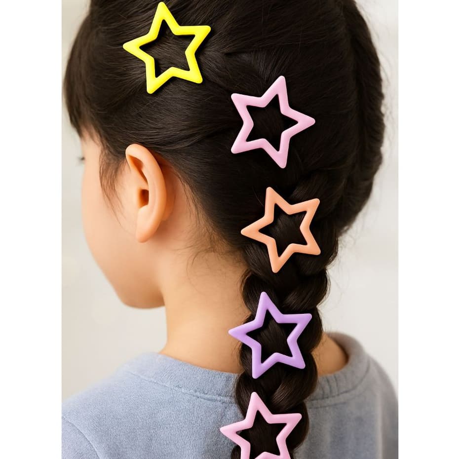 KIT 30 Presilhas Estrela de Cabelo infantil, Grampo
