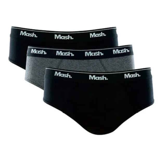 Kit c/ 3 cuecas slip algodão Mash Ref.: 010.04