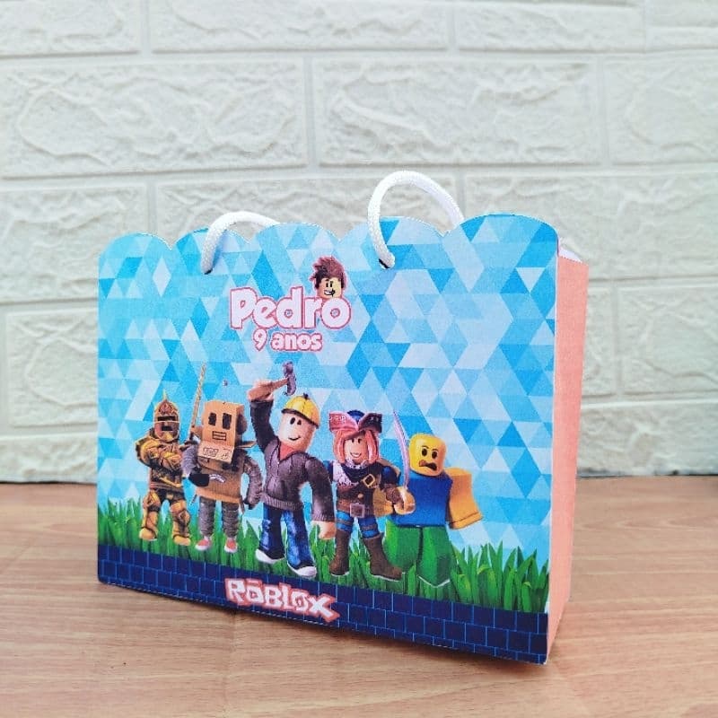 PEGUE MONTE- Sacolinha Personalizada Jogo Roblox Lembrancinha Festa Mimos Infantil