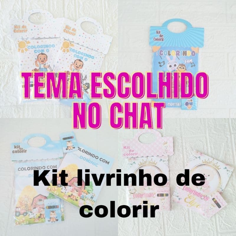 Kit Colorir Com Livrinho E Giz De Cera Lembrancinha Mimo Personalizado Fazemos Todos Os Temas
