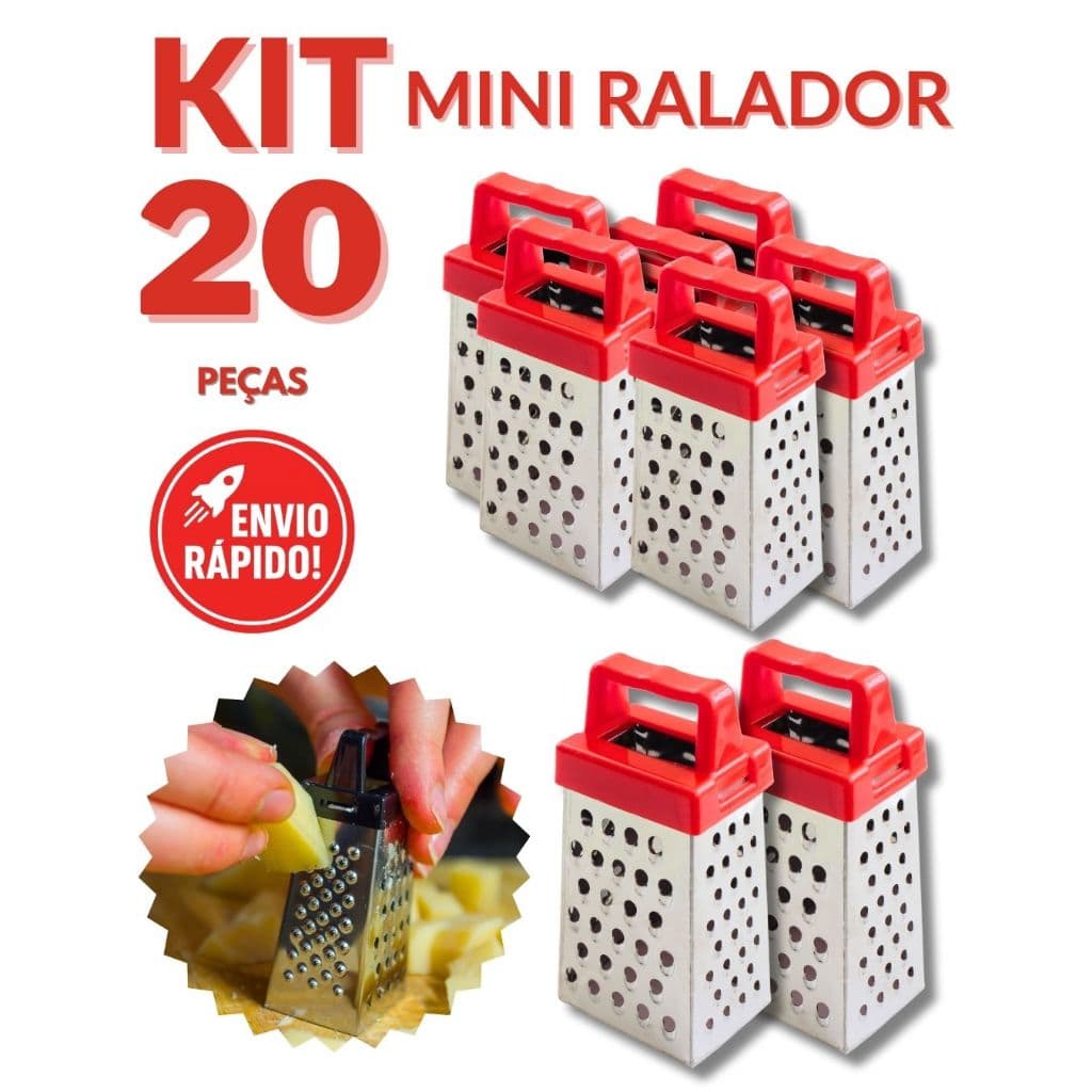 Kit Mini Ralador Inox Portátil Utensílio Prático Cozinha Lembrancinhas de Chá de Panela Casamento