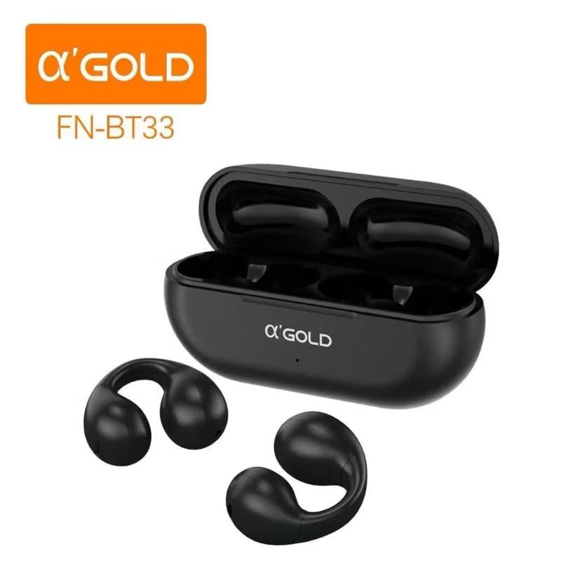 Fone de Ouvido Bluetooth α’GOLD FN-BT33 TWS Estéreo OWS Bluetooth 5.3 4h Conforto Open-Ear