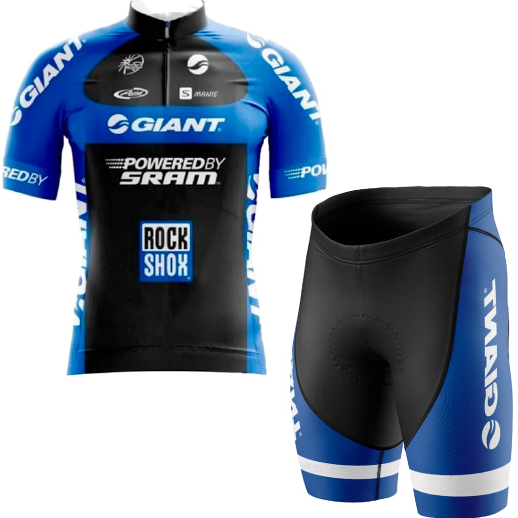 Conjunto Ciclismo Camisa Manga Curta E Bermuda Giant Bike