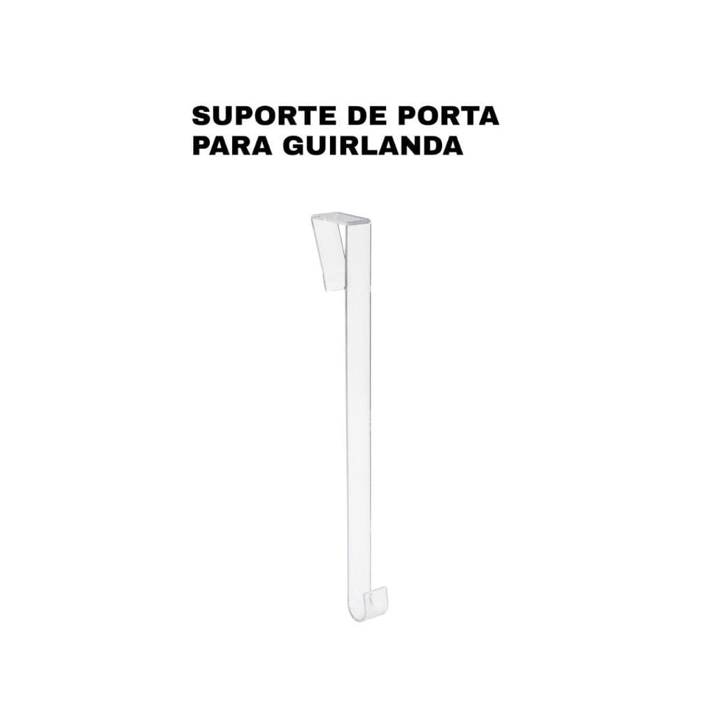 Suporte De Porta Em Acrílico Para Guirlanda Natal Gancho 36 cm