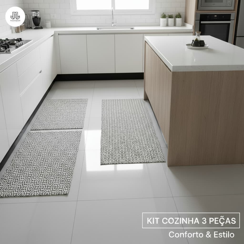 Tapete Antiderrapante Decorativo – Ideal para Sala, Quarto e Banheiro Super Absorvente