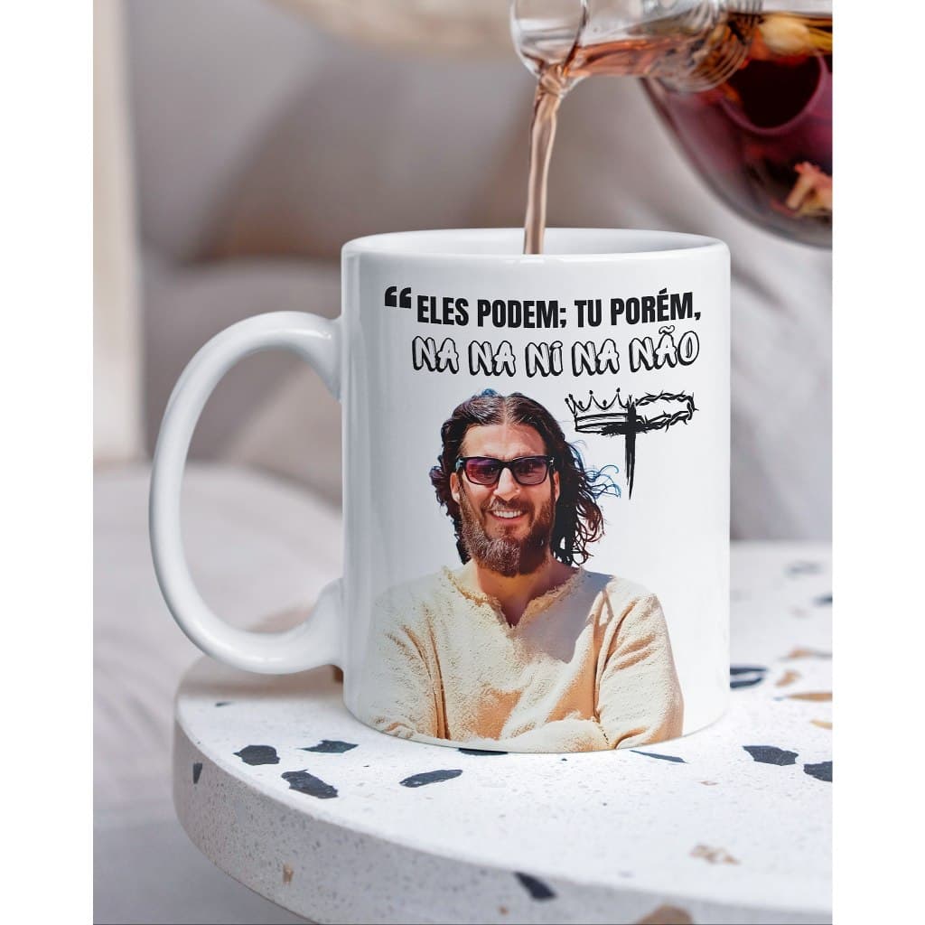Caneca - Sermão - Engraçada Jesus - Xícara Gospel Cristã Frases