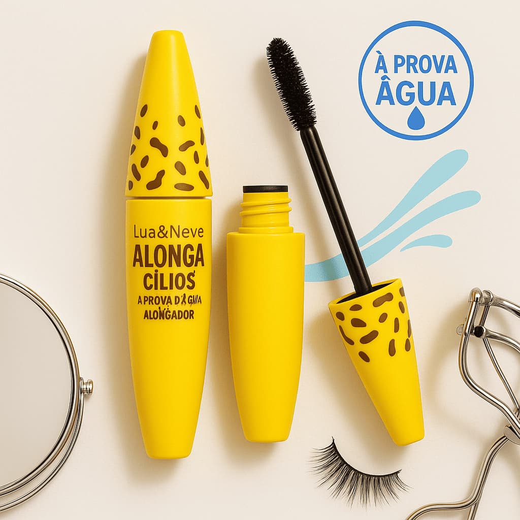 Máscara de Cílios Lua&Neve Alongadora À Prova d’Água – Alonga e Define, Alta Fixação