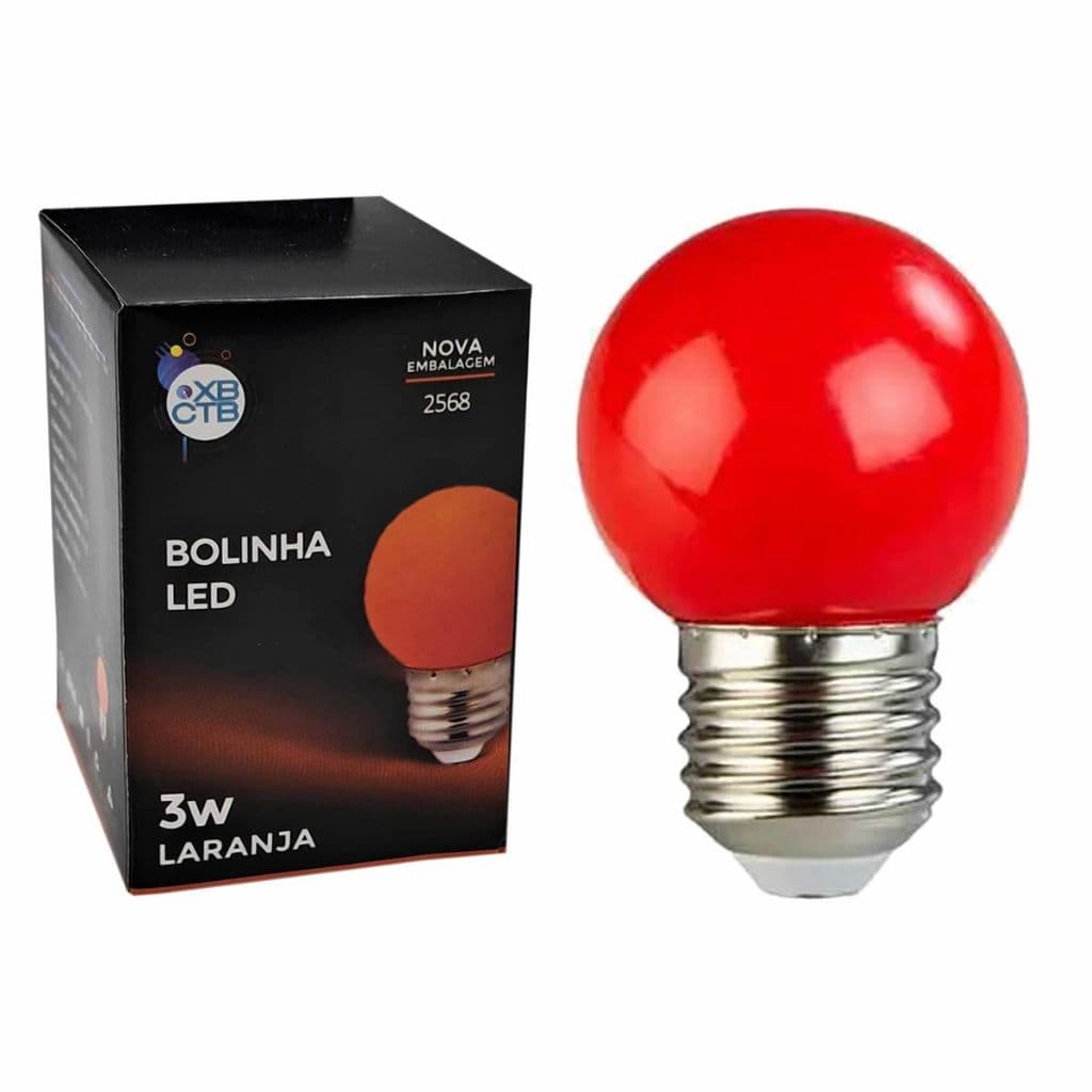Lâmpada Bolinha Led 3W VERMELHA