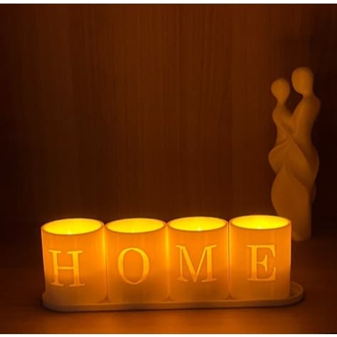 Velas Decorativas HOME com Luz LED – Decoração Iluminada para Sala, Quarto e Presente Criativo