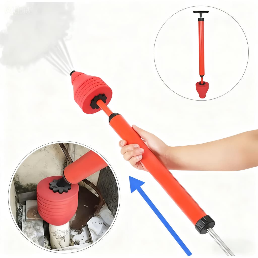 Novo 600mm Desentupidor Manual de Pia, Vaso e Esgoto Tipo Bomba de Sucção Alta Pressão, Potente