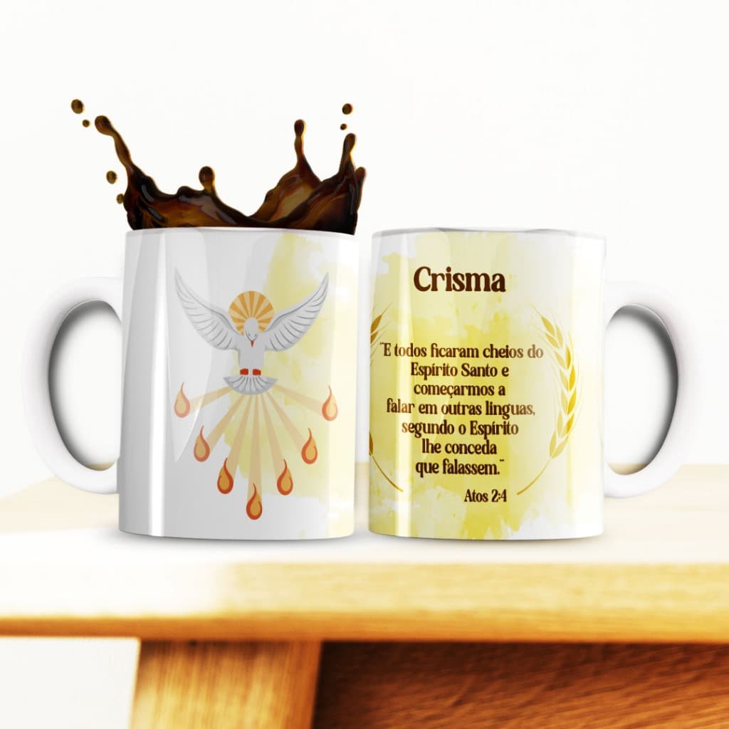 Caneca Crisma 325 ml Porcelana