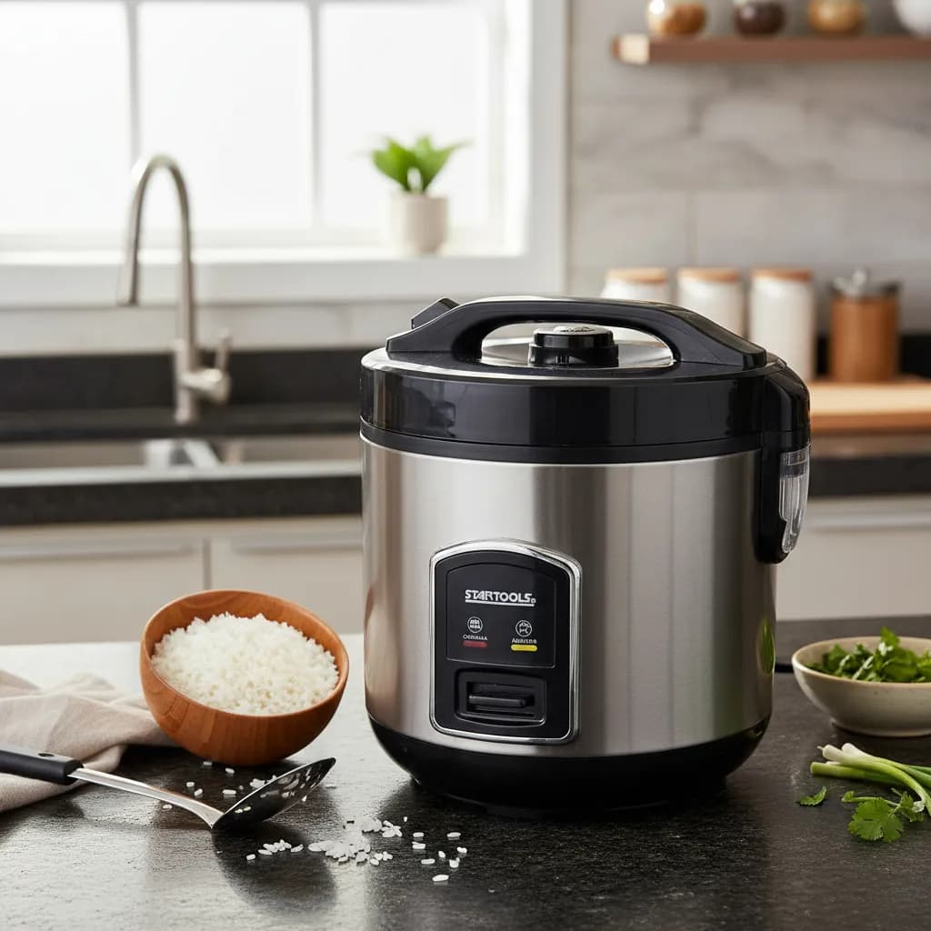 Panela Arroz Eletrica Compacta 1 Litro 220V Preta Cozimento Rapido Facil Uso