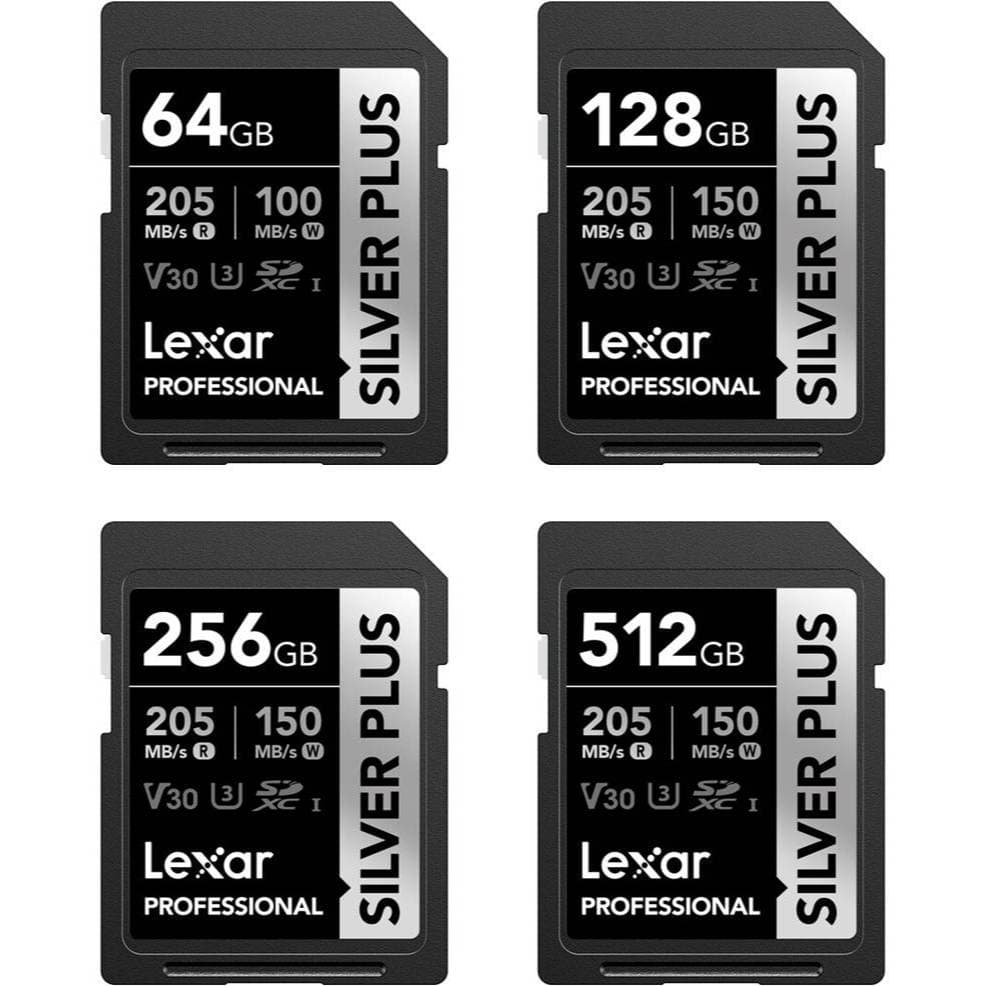 Cartão De Memória Lexar SD Professional SILVER PLUS UHS-I 64 Gb 128 256 512