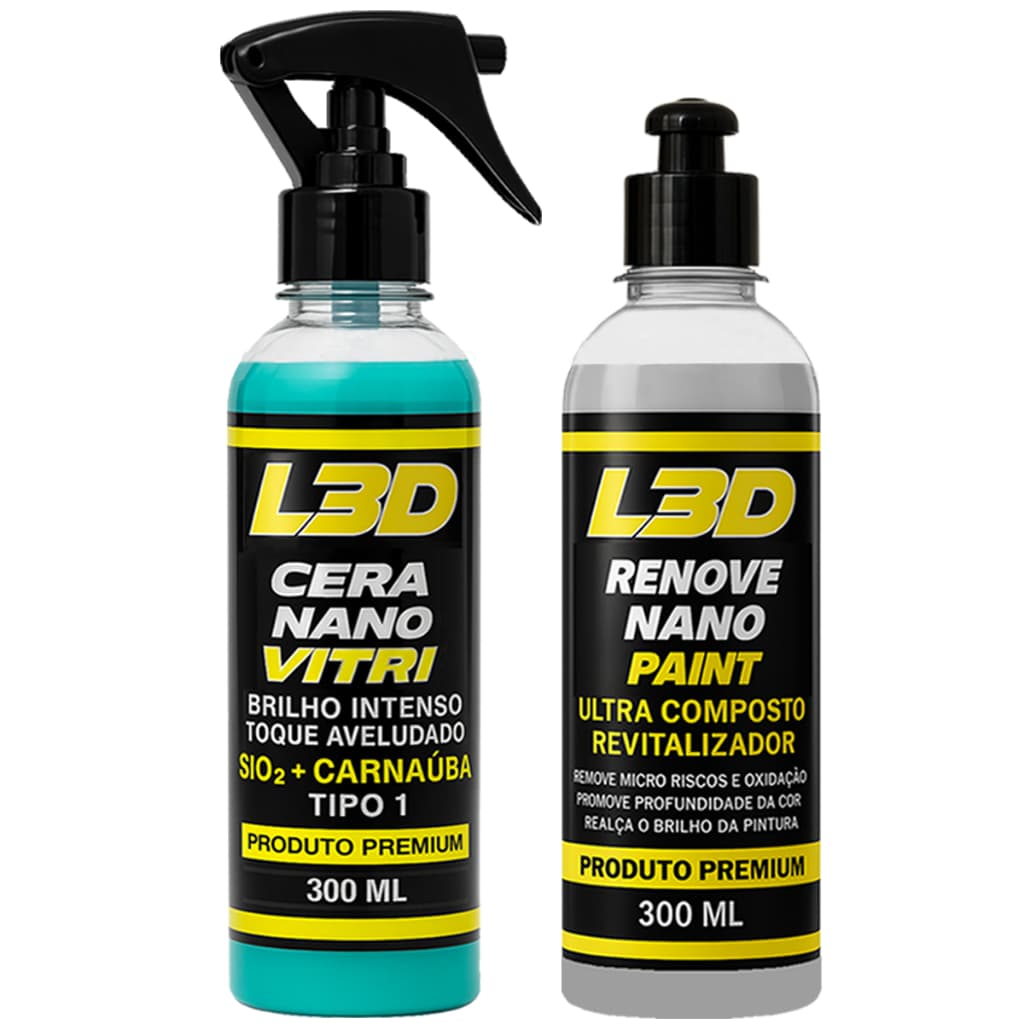Kit Cera Cristalizadora + Paint Revitalizador de Pinturas 300ml – Brilho Espelhado + Revitalização