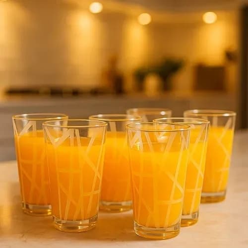 Jogo 6 Copos Vidro Árido 310ml Resistente Para Agua Suco Transparente Refrigerante Vinho