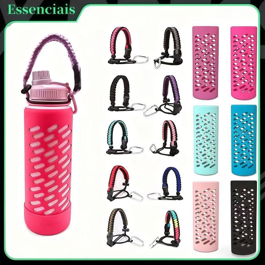 kit de dois itens 22-40oz Capinhasde Silicone para Garrafas de Água de 22oz são adequadas para 750ml800ml Antiderrapante